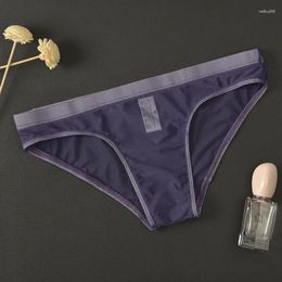 Underpants Men's Nude Transparent Underwear Gays Thin Mesh Convex Pouch Panties Boy Less Tight Briefs Sexy Breathable For Young Men