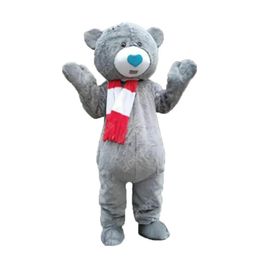High Quality Custom Beautiful Bear Mascot Costume Cartoon Character Outfit Suit Xmas Outdoor Party Festival Dress Promotional Advertising Clothings