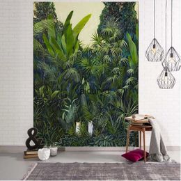 Tapestries Tropical Plants Leaves Tapestry Jungle Palm Tree Wall Hanging Boho Psychedelic Room Decor Nature Landscape Art Homevaiduryd