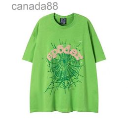 Designer Mens t Shirt Women Tshirts Fashion 55555 Spider Web Foam Letter Print High Street Men Round Neck Loose Casual Tees Versatile Tshirts Summer Couple Top QGDB