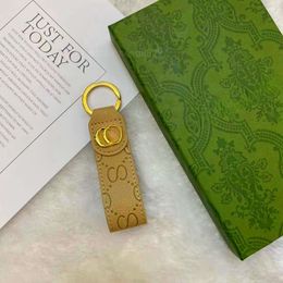 Keychain Designer for Women Keychain 18k Gold Plated Embossed Leather Luxury Key Chain Men Women Bag Pendant Accessories Holiday Gifts