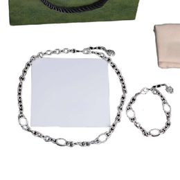 G Necklace Designer Women Top Quality With Box Pendant Necklaces Silver Bracelets Necklace Collar Retro Bracelet Fashion Mens Brand Necklaces Armband