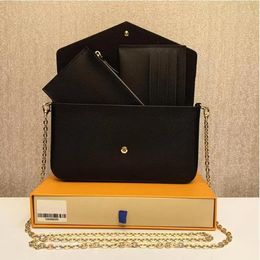 Lady Clutch Crossbody Shoulder Bags Handbags Designer Bags Wallets 3 in 1 Ladies Flap Bag Felicie Pochette High Gold Chain with box dust bag