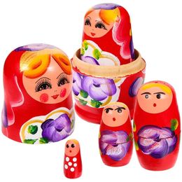 Sorting Nesting Stacking toys Matryoshka Kids Gift Girls Christmas Gifts Nesting Baby Dolls Wooden Childrens Toys Stack Russian 240118