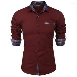 Men's Casual Shirts 2024 Spring And Autumn Solid Long Sleeve Shirt Fashion Versatile Personalised Polo Collar