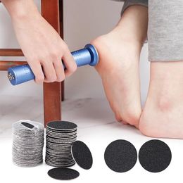 Files Electric Foot Grinder with 60pcs Replaceable Sandpaper Foot File Matte Pedicure Foot Heel Dry Hard Dead Skin Calluses Remover