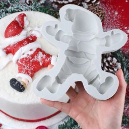 Christmas Santa Cookie Mould Silicone Mold Fondant Cake Decorating Tool Gumpaste Sugarcraft Chocolate Forms Bakeware Tools 240117