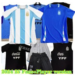 2024 25 Argentina Soccer Jersey #10 MESSIS 22 23 Home LO CELSO DE PAUL AGUERO DI MARIA Shirt Away L.MARTINEZ TAGLIAFICO KUN AGUERO Men and kids Football Uniform