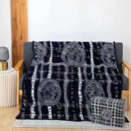 Designer Blanket Soft Printed Classic Letter Blanket Office blanket Sofa Decoration Blanket 150*200cm with Gift Box