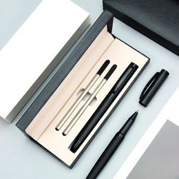 1 Set Luxus-Kugelschreibermine aus Metall und Box mit Kombinationsstiften für geschäftliches Schreiben, Büromaterial, individuelles Geschenk 240117