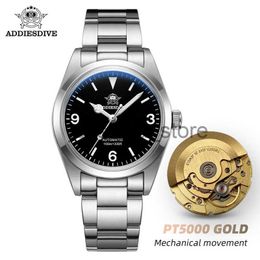 Other Watches ADDIESDIVE Men Automatic Mechanical Watches Stainless Steel Bubble Mirror Pot Cover Glass 100meters Waterproof Relgio Mecanico J240118