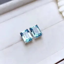 Stud Earrings QN Silver Color S925 Ear Studs For Female Japanese Korean Minimalist Personality Geometric Square Swiss Fashion Jewelry