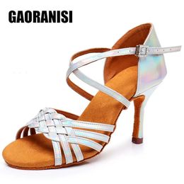 Women Latin Dance Shoes Soft Bottom Balloon Salsa Professional Dancing Shoes fro Women Girls High Heels 5.5CM/7.5CM/8.5CM 240117