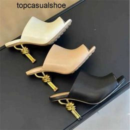 Bottegaa Vendetta High BVs Evening Shoes Ladies Heels Designer Sandals Women High Quality Luxury Shoes High Heels Fine Heeled Slippers Sheepskin Slippers Large Siz