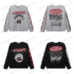 Men's Hoodies Sweatshirts Winter Hellstar Men Women Styles Sweater Hip-hop Pure Cotton Personalized Big Mouth Letter Print T240118