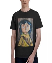 Men039s TShirts Coraline T Shirt Halloween Haunted Drawings Spooky Cartoon Pure Tshirt Print Cotton Couple Tee O Neck Basic Cl3414276