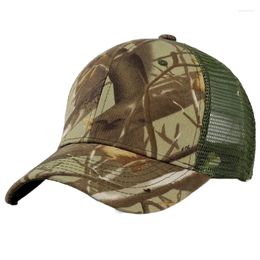 Ball Caps Summer Men's Camouflage Mesh Baseball Trucker Cap Army Green Jungle Pattern
