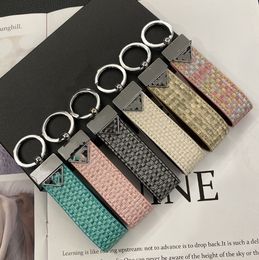 designer keychains multicolor key chain women men leather bag wallet lanyard plated gold accessories dragonne keychain letter
