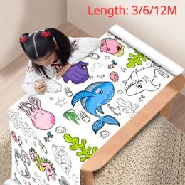 126 Children Drawing Roll DIY Graffiti Scroll Colour Filling Paper Painting Colouring for Kids Educational Toys 240117