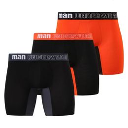 3 Pieces Mens Underwear boxer briefs Soft Comfortable Bamboo Viscose Trunks Pack L5XL 240117