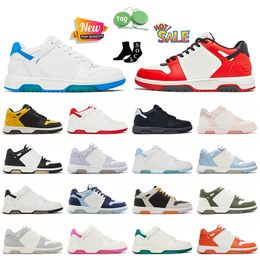 2024 White Low Midtop Sponge Designer Casual Shoes For Walking Ooo Platform Out Of Office Sneaker Women Mens Calf Leather White Black Pink Blue Arrows Motif Trainers