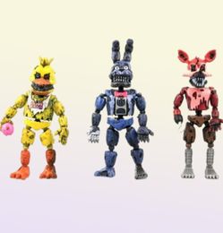 FNAF Games Five Nights at Freddy039s 14517cm Nightmare Freddy Chica Bonnie Funtime Foxy PVC Action Figures model dolls Toys 67124448