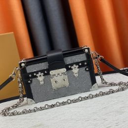Designer Womens Shoulder Bags Petite Womens Trunk Box Genuine Leather Handbag Detachable Shoulder Strap Tote Bag Camera Bag