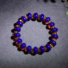 Strand Natural Multi-meter Water Purification Violet Blue Amber Bracelet Beeswax Bead Couple Men And Women