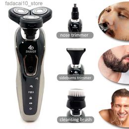 Electric Shavers High Quality Electric Shaver Waterproof Fast Charging Men's Shaver Rechargeable Electric Razor Beard Trimmer Shaving Machine Q240119