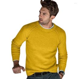 Men's Sweaters 2024 Autumn Winter Men Sweater Solid Color O Neck Pullover Long Sleeve Knitted Tops Male Daily Urban Casual Threaded Jumpers