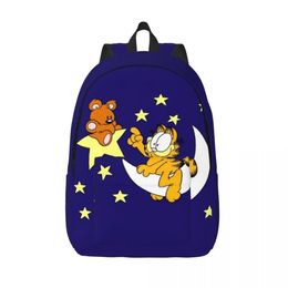 Bags Garfields And Bear In Space Laptop Backpack Men Women Basic Bookbag for School College Students Cartoon Anime Bag