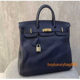 Designer Totes Bags Black Leather Collection Bag 50cm Full Hand Stitched Leather Leather Bag HB YCWP