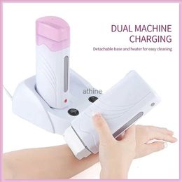 Epilators 40W Dual Rolling Wax Heater Double Epilator Depilatory Waxing Machine Cartridge Roll On Wax Heater Hair Removal for Body YQ240119