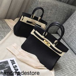 Genuine Leather Bk Platinum Tote Bag 2024 Lychee Cow Women's Wedding Bridal Handheld One Shoulder Oblique Cross Original Logo Handmade