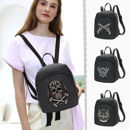 Bags Women Mini Backpack Shoulders Samll School Bag for Girl Crossbody Bag Travel Book Bag Designer Backpack Skull Series Pattern