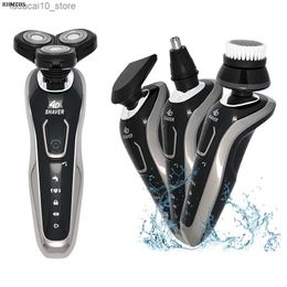 Electric Shavers High Quality Electric Shaver Waterproof Fast Charging Men's Shaver Rechargeable Electric Razor Beard Trimmer Shaving Machine Q240120