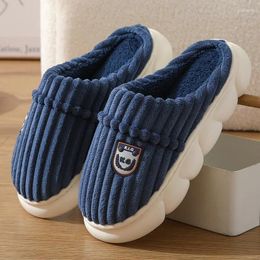 Slippers Shoes Home Warm Soft Men Lowest Prices Mans Thick Sole Corduroy Winter Plush V