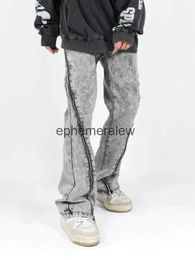 Herren Jeans Jeans Streetwear Do Old Washed Hip-Hop Zipper Baggy Jeans Männer und Frauen Neuer Modetrend Punk American Casual Hosen Clothingephemeralew