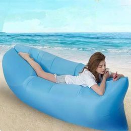 Camp Furniture Portable Amphibious Air Sofa Outdoor Fast Inflatable Seats Bed Travel Hiking Picnic Supplies Camping Equipment Beach Couch