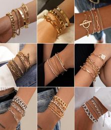 Luxury Shiny Rhinestone Link Bracelets Chains Set Bangle Women Adjustable Clear Crystal Chunky Charm Bracelet for Bulk7863492