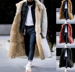 Men039s Wool Blends 2021 Winter Product Faux Fur Coat Thicken Jacket Mens Clothing Raccoon Sheep Leather Long Sleeve Casual1204659