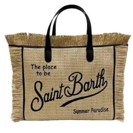 Borsa da donna con design a nappa di tendenza 2024 Borsa da spiaggia con lettera ricamata alla moda Borsa da spiaggia con stuoia di paglia Borsa grande casual Bolsas