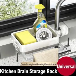 Kitchen Storage Sponge Organiser Drain Rack Towel Hanger Bathroom Accessories Faucet Holder Wash Sink Professional Basket