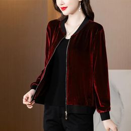 Suits 2022 Fashion Autumn Bomber Jacket Women Long Sleeve Loose Jacket Woman Vintage Solid Baseball Tops Jacket Female Outwear Clothes