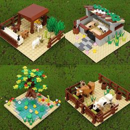 Christmas Toy Supplies Animal Scene Assembly Block Toys Cowshed Pigsty Sheepfold Duck Pond Used For Desktop Decorationvaiduryb