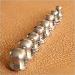 Nails Wholesale 100 Pcs Stainless Steel Wallet Bag Screw Belt Rivet Pacifier Nail Head Monk Diy Handmade Leather Handbag Key Case Deco Dhu1S