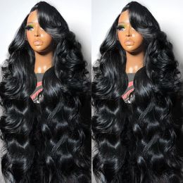 250 Density 13x6 13x4 HD Transparent Body Wave Front Wig Human Hair Brazilian 30 40 42 Inch 360 Lace Frontal Wigs for Women