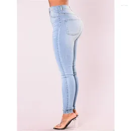Women's Jeans Fashion Casual Street Style Slim Pack Hip Solid Color Denim Trousers Ladies Clothing