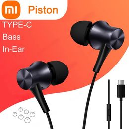 Headphones Xiaomi Piston 3 Earphone Typec Version Original Half InEar Wired Control Headset For Mi 11 12S 11T 10 Pro/Ultra Redmi K40 K50