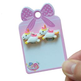 Children's Earrings Clips Without Ear Holes Princess Pain Resistant Earrings Cute Girls Student Accessories Fashionable